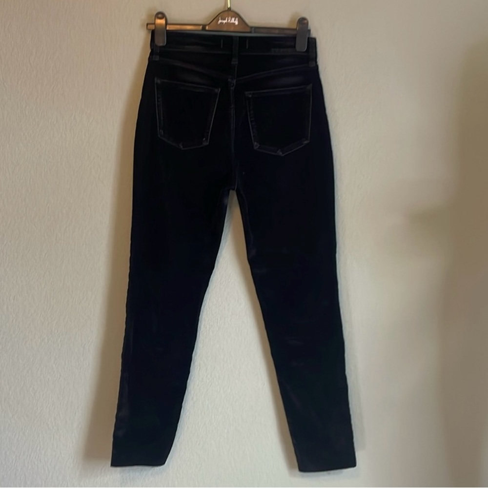 EUC Free People We the Free- black velvet high waist button fly pants - Picture 9 of 10